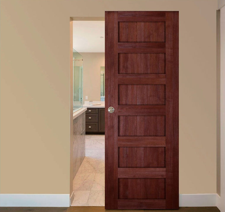Nova Italia Stile 6 Lite Prestige Brown Laminate Interior Door | Magic Door