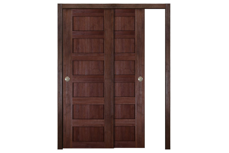 Nova Italia Stile 6 Lite Prestige Brown Laminate Interior Door | ByPass Door