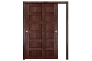 Nova Italia Stile 6 Lite Prestige Brown Laminate Interior Door | ByPass Door | Buy Doors Online