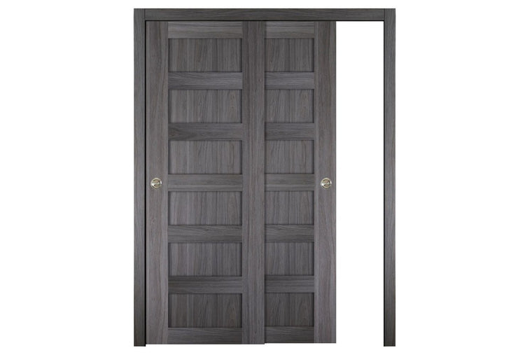 Nova Italia Stile 6 Lite Swiss Elm Laminate Interior Door | ByPass Door