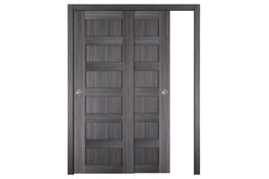 Nova Italia Stile 6 Lite Swiss Elm Laminate Interior Door | ByPass Door | Buy Doors Online