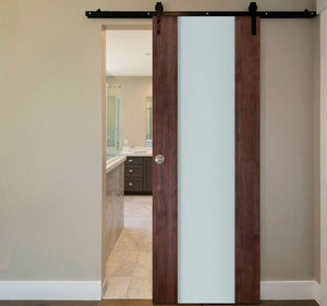 Nova Italia Vetro 01 Prestige Brown Laminate Interior Door | Barn Door | Buy Doors Online