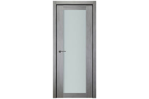 Nova Italia Vetro 1 Lite Light Grey Laminate Interior Door | Buy Doors Online
