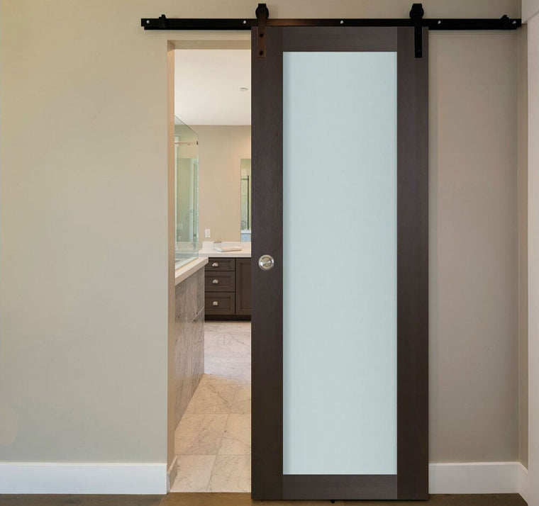 Nova Italia Vetro 1 Lite Premium Wenge Laminate Interior Door | Barn Door