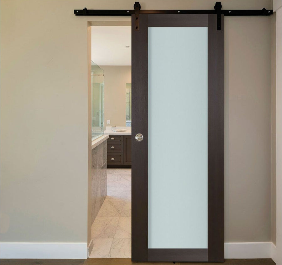 Nova Italia Vetro 1 Lite Premium Wenge Laminate Interior Door | Barn Door