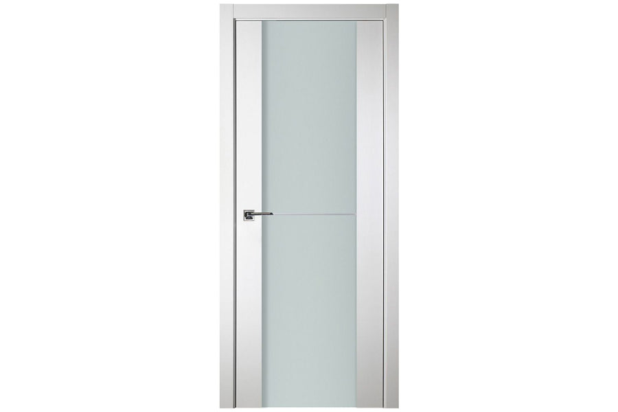 Nova Italia Vetro 1H Alaskan White Laminate Interior Door