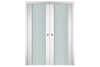 Nova Italia Vetro 1H Alaskan White Laminate Interior Door | Buy Doors Online