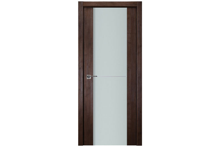 Nova Italia Vetro 1H Prestige Brown Laminate Interior Door