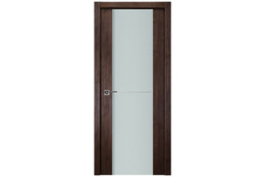 Nova Italia Vetro 1H Prestige Brown Laminate Interior Door | Buy Doors Online