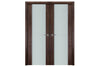 Nova Italia Vetro 1H Prestige Brown Laminate Interior Door | Buy Doors Online