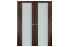 Nova Italia Vetro 1H Prestige Brown Laminate Interior Door | Buy Doors Online