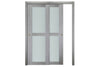 Nova Italia Vetro 2 Lite Light Grey Laminate Interior Door| ByPass Door | Buy Doors Online