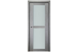 Nova Italia Vetro 2 Lite Light Grey Laminate Interior Door | Buy Doors Online