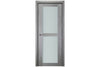 Nova Italia Vetro 2 Lite Light Grey Laminate Interior Door | Buy Doors Online