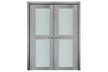 Nova Italia Vetro 2 Lite Light Grey Laminate Interior Door | Buy Doors Online