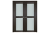 Nova Italia Vetro 2 Lite Premium Wenge Laminate Interior Door |  Buy Doors Online