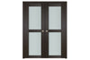 Nova Italia Vetro 2 Lite Premium Wenge Laminate Interior Door |  Buy Doors Online