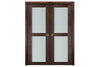 Nova Italia Vetro 2 Lite Prestige Brown Laminate Interior Door | Buy Doors Online