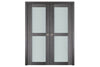 Nova Italia Vetro 2 Lite Swiss Elm Laminate Interior Door | Buy Doors Online