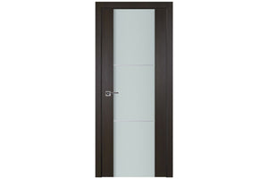 Nova Italia Vetro 2H Premium Wenge Laminate Interior Door | Buy Doors Online