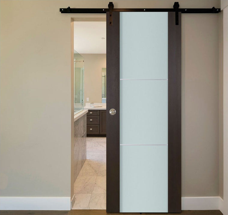 Nova Italia Vetro 2H Premium Wenge Laminate Interior Door | Barn Door
