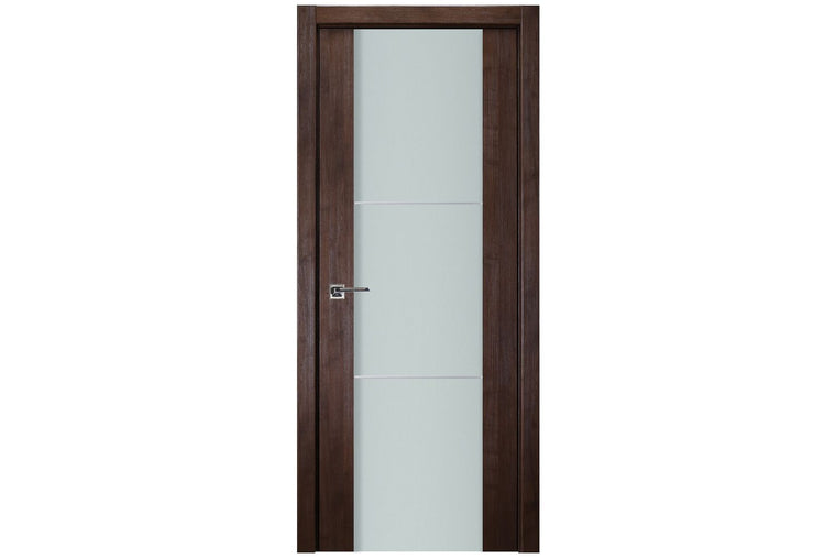 Nova Italia Vetro 2H Prestige Brown Laminate Interior Door