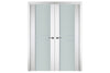 Nova Italia Vetro 2HC Alaskan White Laminate Interior Door | Buy Doors Online