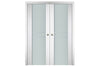 Nova Italia Vetro 2HC Alaskan White Laminate Interior Door | Buy Doors Online