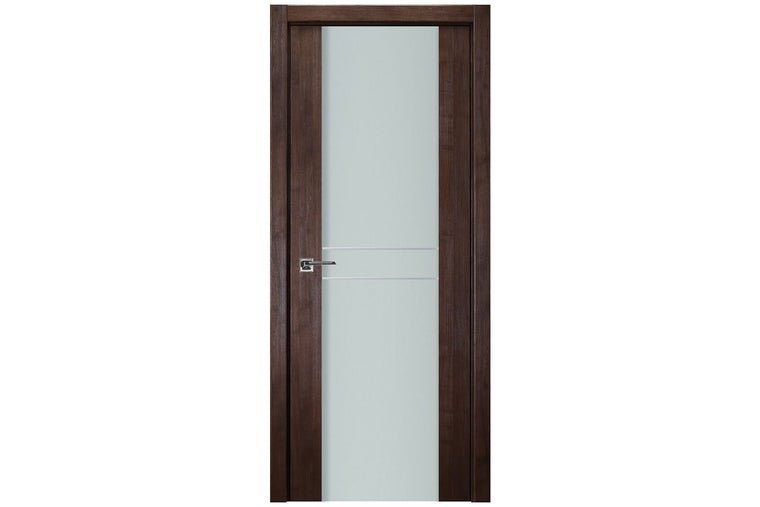 Nova Italia Vetro 2HC Prestige Brown Laminate Interior Door