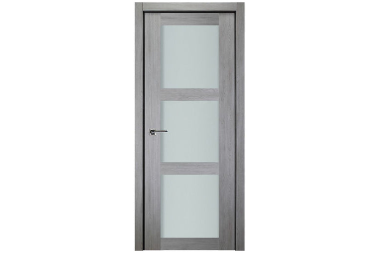 Nova Italia Vetro 3 Lite Light Grey Laminate Interior Door