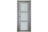 Nova Italia Vetro 3 Lite Light Grey Laminate Interior Door | Buy Doors Online