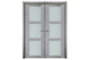 Nova Italia Vetro 3 Lite Light Grey Laminate Interior Door | Buy Doors Online