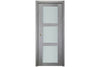 Nova Italia Vetro 3 Lite Light Grey Laminate Interior Door | Buy Doors Online