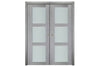 Nova Italia Vetro 3 Lite Light Grey Laminate Interior Door | Buy Doors Online