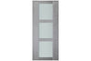 Nova Italia Vetro 3 Lite Light Grey Laminate Interior Door | Buy Doors Online