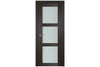 Nova Italia Vetro 3 Lite Premium Wenge Laminate Interior Door | Buy Doors Online