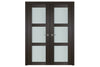 Nova Italia Vetro 3 Lite Premium Wenge Laminate Interior Door | Buy Doors Online