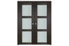 Nova Italia Vetro 3 Lite Premium Wenge Laminate Interior Door | Buy Doors Online