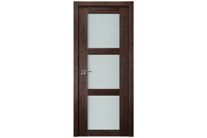 Nova Italia Vetro 3 Lite Prestige Brown Laminate Interior Door | Buy Doors Online