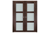 Nova Italia Vetro 3 Lite Prestige Brown Laminate Interior Door | Buy Doors Online