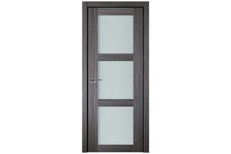 Nova Italia Vetro 3 Lite Swiss Elm Laminate Interior Door