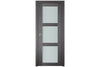 Nova Italia Vetro 3 Lite Swiss Elm Laminate Interior Door | Buy Doors Online