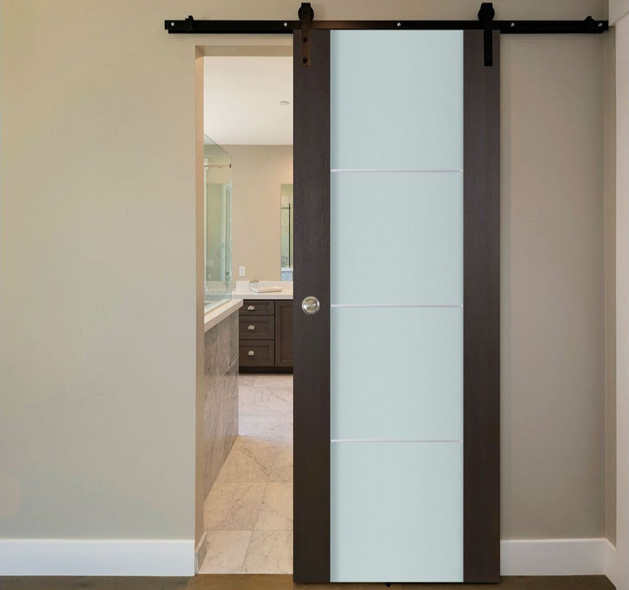 Nova Italia Vetro 3H Premium Wenge Laminate Interior Door | Barn Door