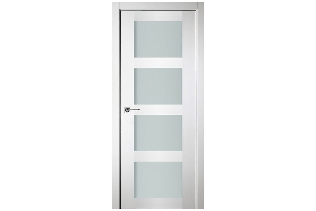 Nova Italia Vetro 4 Lite Alaskan White Laminate Interior Door