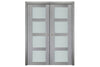 Nova Italia Vetro 4 Lite Light Grey Laminate Interior Door | Buy Doors Online