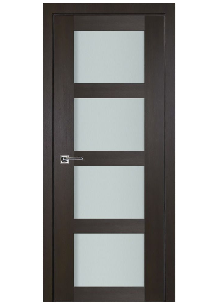 Nova Italia Vetro 4 Lite Premium Wenge Laminate Interior Door