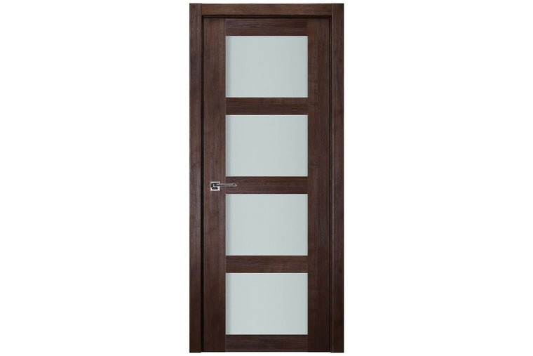 Nova Italia Vetro 4 Lite Prestige Brown Laminate Interior Door