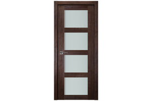 Nova Italia Vetro 4 Lite Prestige Brown Laminate Interior Door | Buy Doors Online