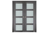 Nova Italia Vetro 4 Lite Swiss Elm Laminate Interior Door | Buy Doors Online