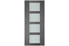 Nova Italia Vetro 4 Lite Swiss Elm Laminate Interior Door | Barn Door | Buy Doors Online